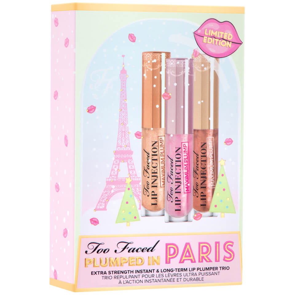 Too Faced Limited Edition Plumped in Paris Lip Injection Lip Plumper Trio Set
