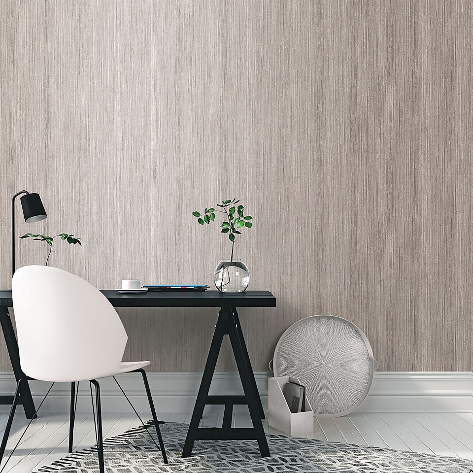 Galerie String Texture Taupe A4 Wallpaper Sample