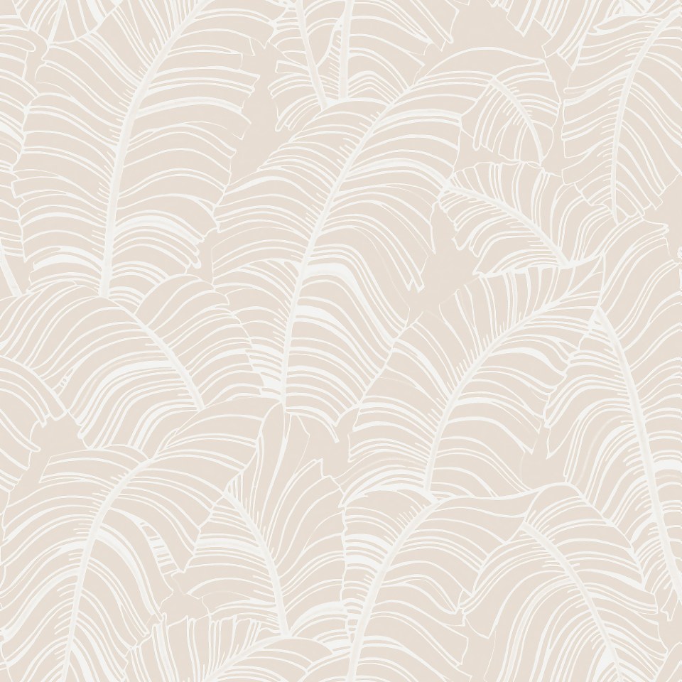 Galerie Palm Leaf Taupe Large Wallpaper Sample