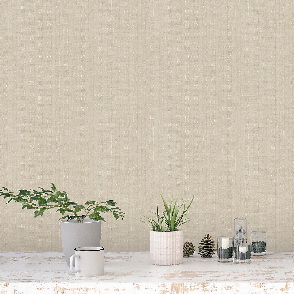 Galerie Vertical Texture Taupe Large Wallpaper Sample