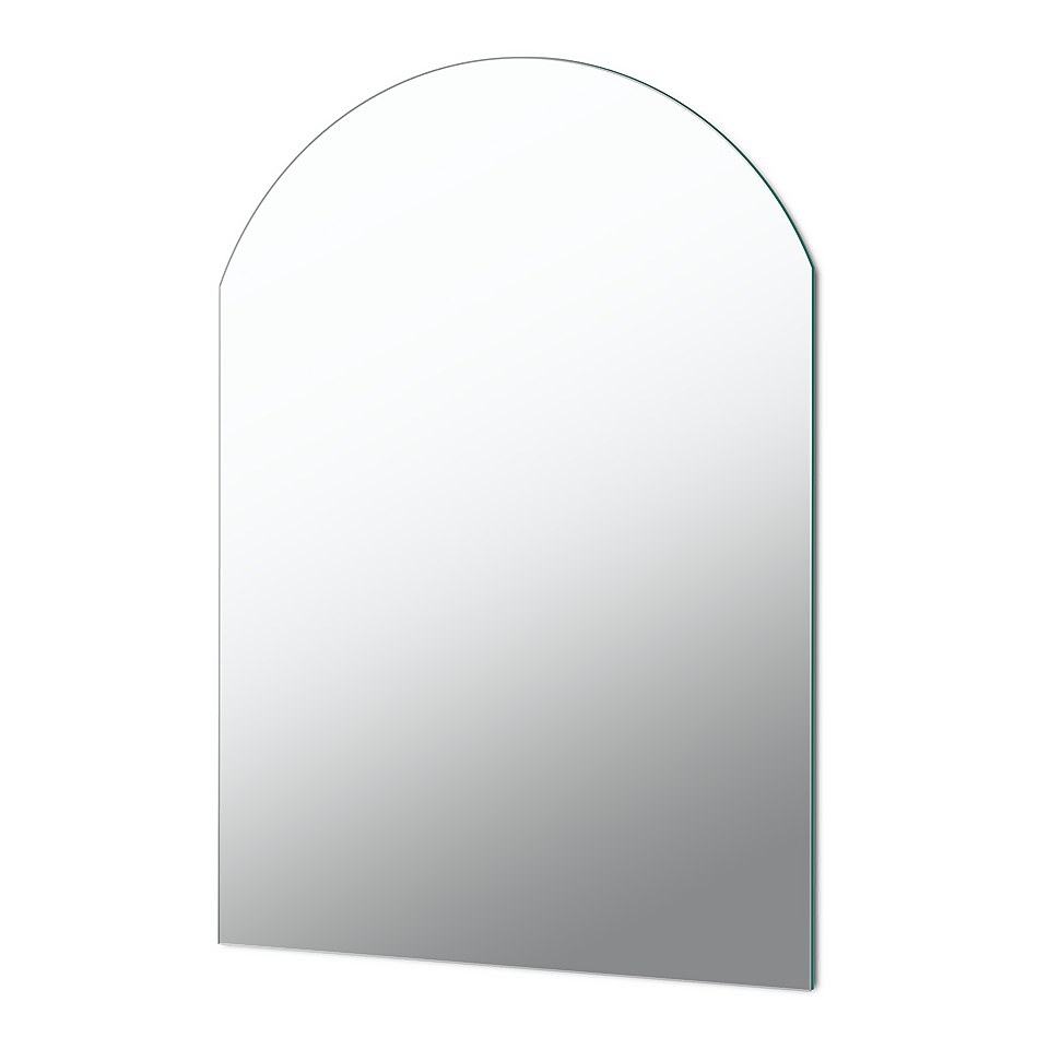 Arched Wall Mounted Bathroom Mirror - 50 x 70cm
