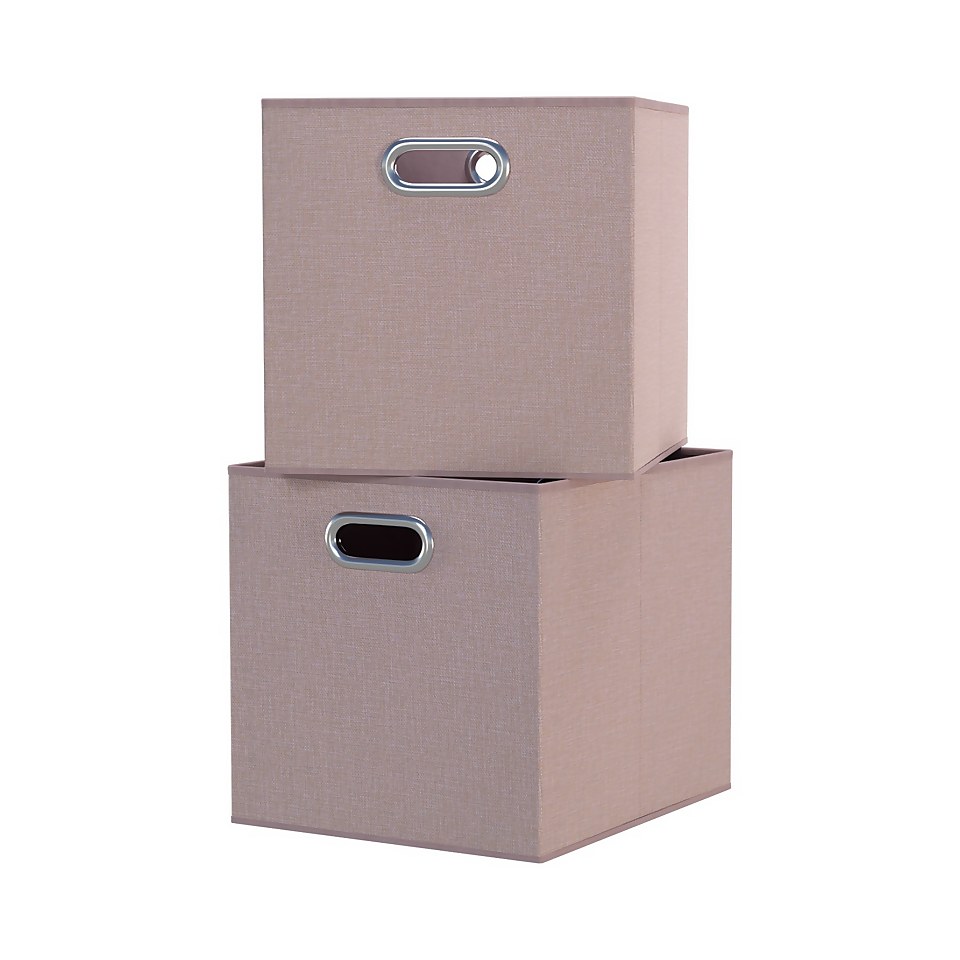 Clever Cube Fabric Insert - Set of 2 - Blush Pink