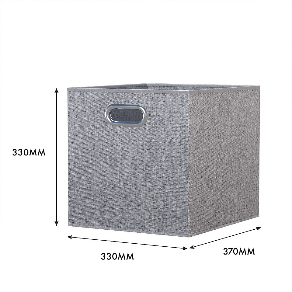 Clever Cube Fabric Insert - Set of 2 - Woven Silver