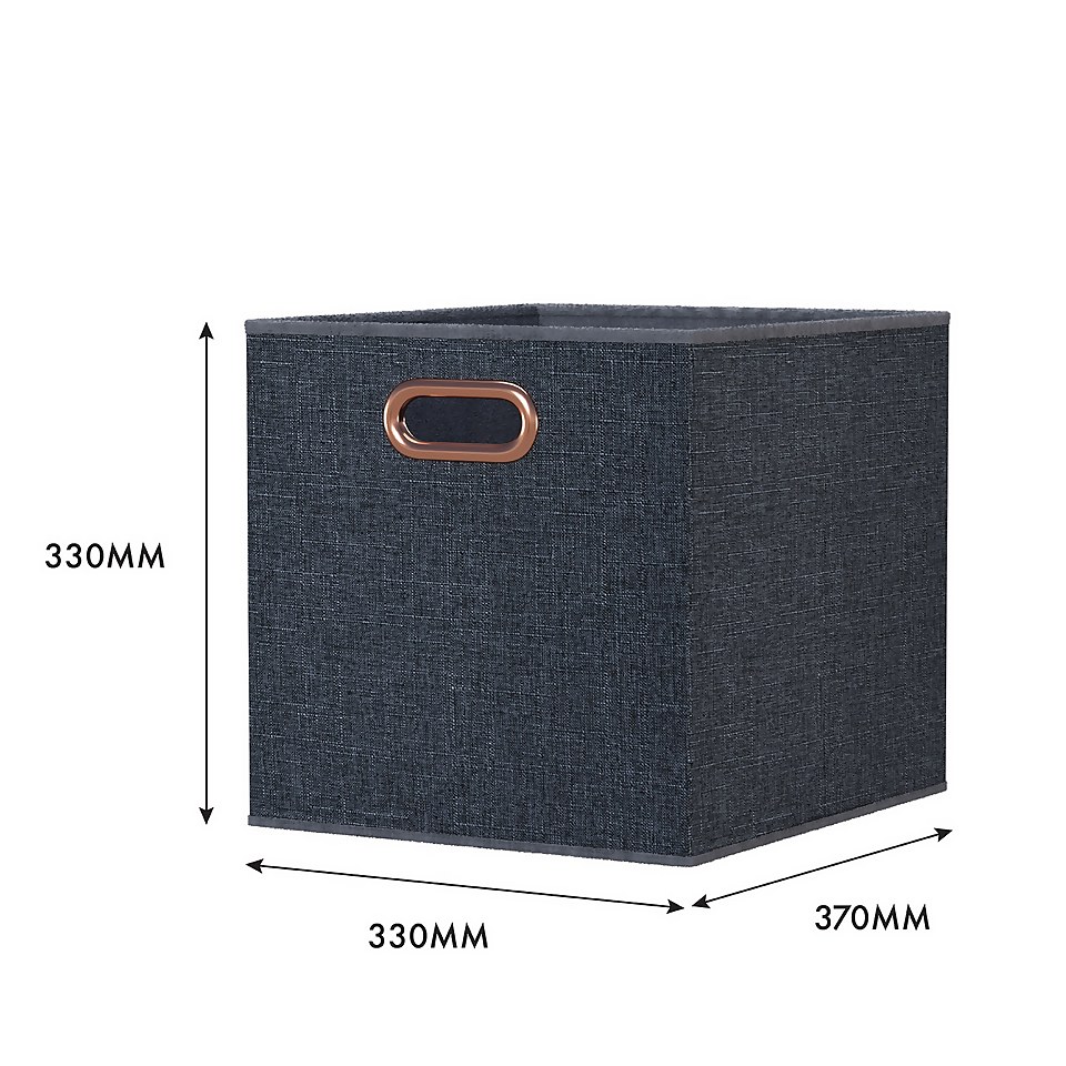 Clever Cube Fabric Insert - Set of 2 - Woven Marine | Homebase