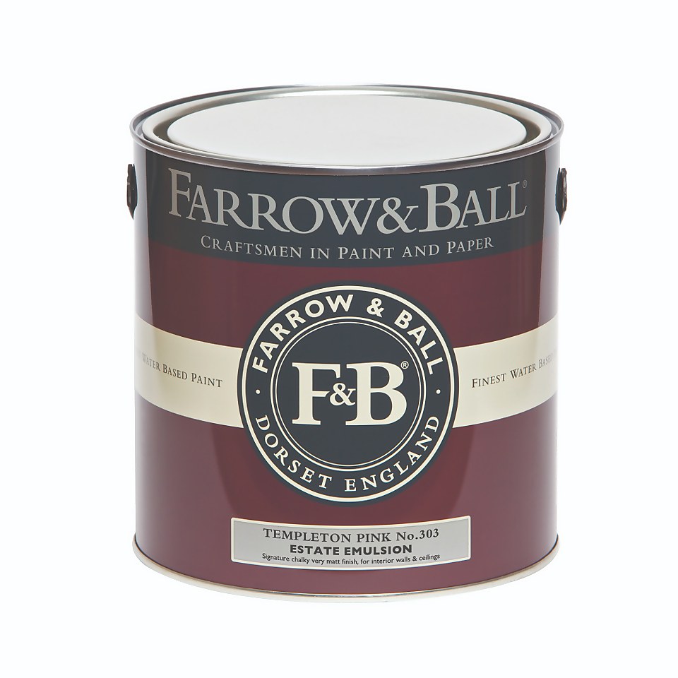 Farrow & Ball Estate Matt Emulsion Paint Templeton Pink No.303 - 2.5L