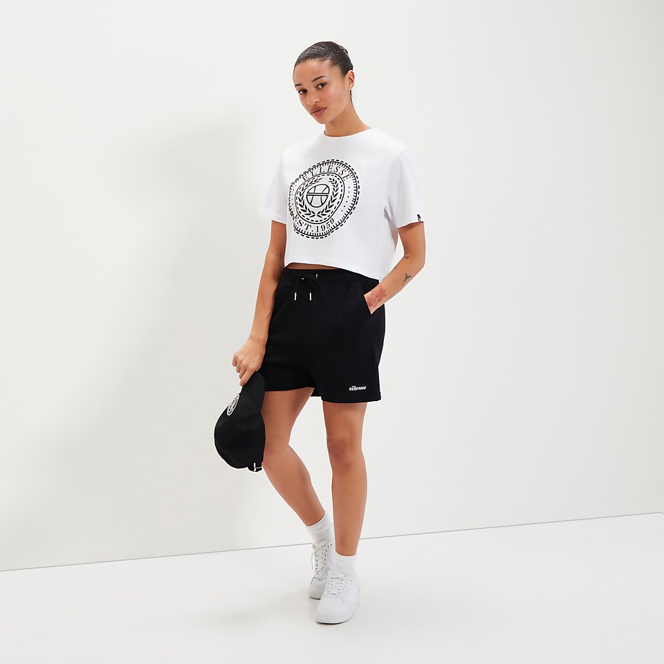 Carala Crop-T-Shirt Weiß für Damen