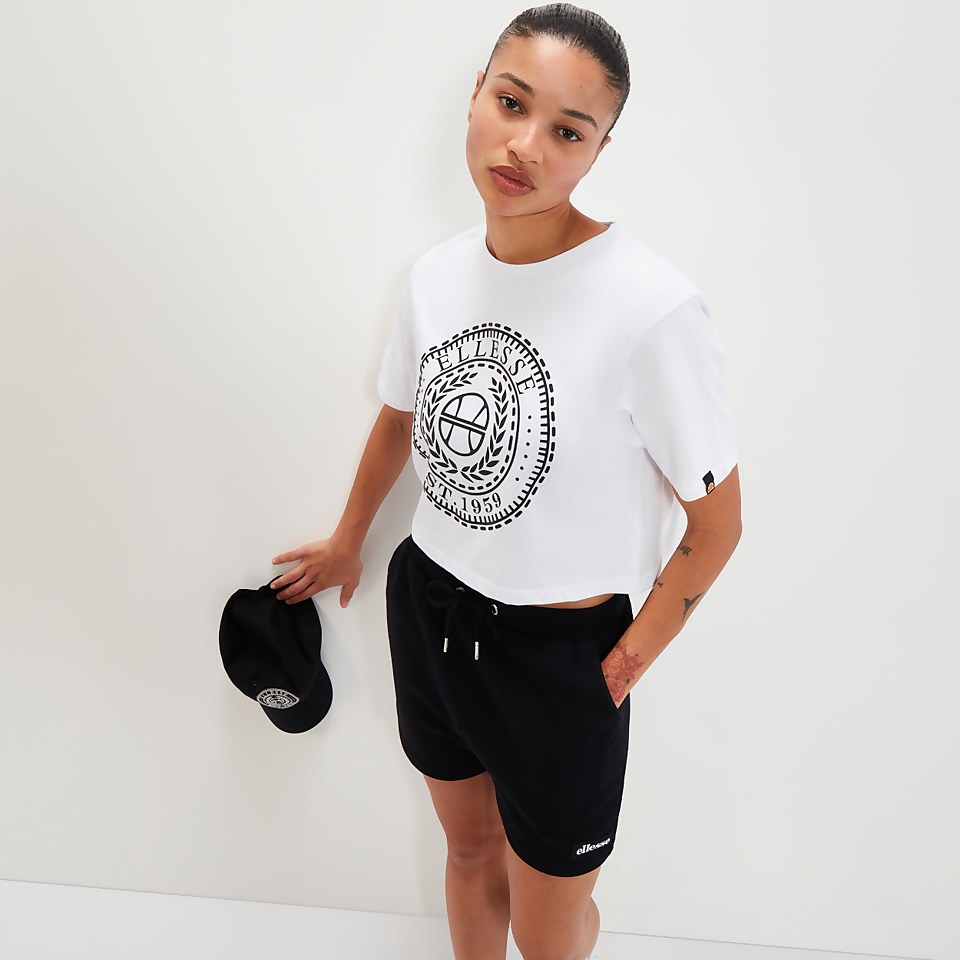 Carala Crop-T-Shirt Weiß für Damen