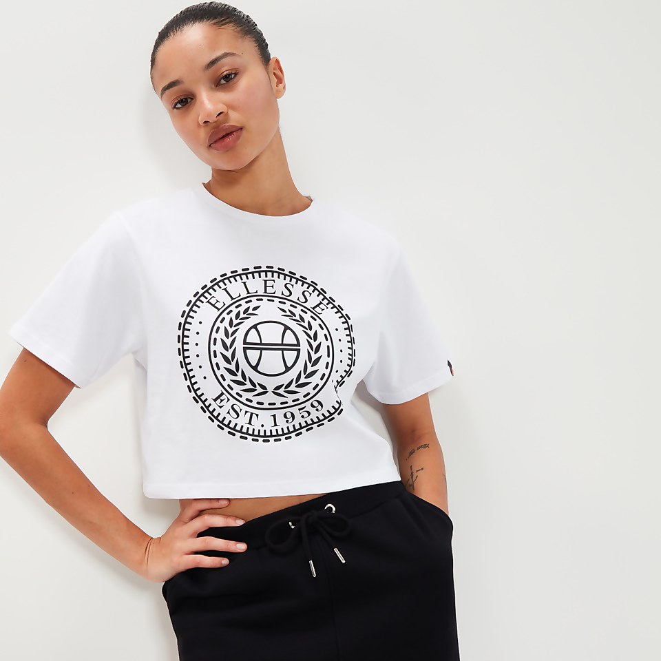 Carala Crop-T-Shirt Weiß für Damen