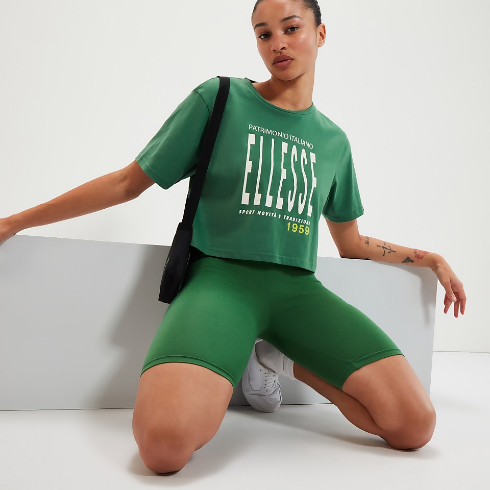 Volia Crop-T-Shirt Grün für Damen