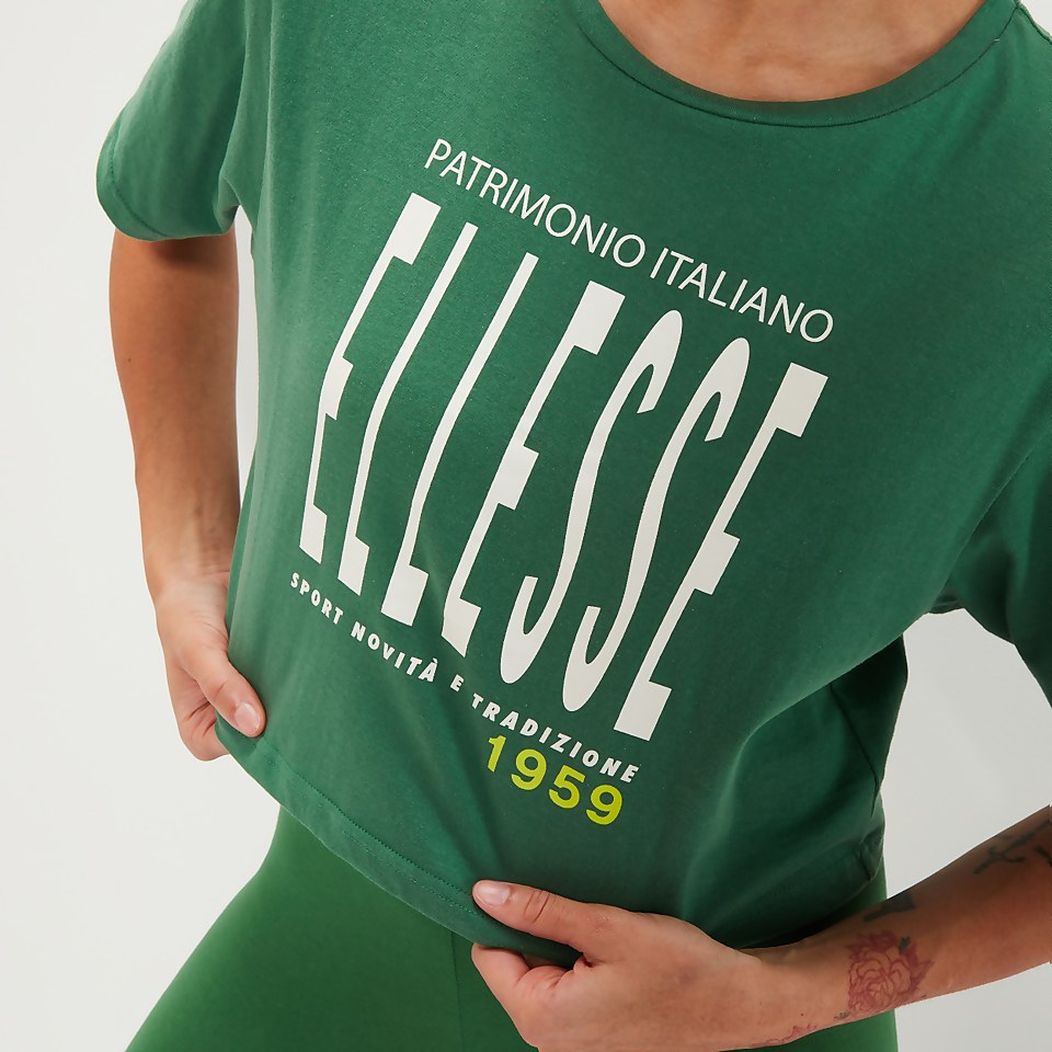 Volia Crop-T-Shirt Grün für Damen