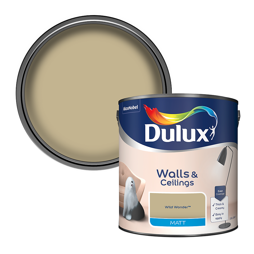 Dulux Walls & Ceilings Matt Emulsion Paint Wild Wonder - 2.5L