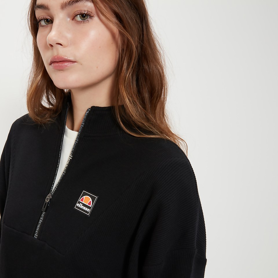Oprello Crop-Trainingstop Schwarz für Damen