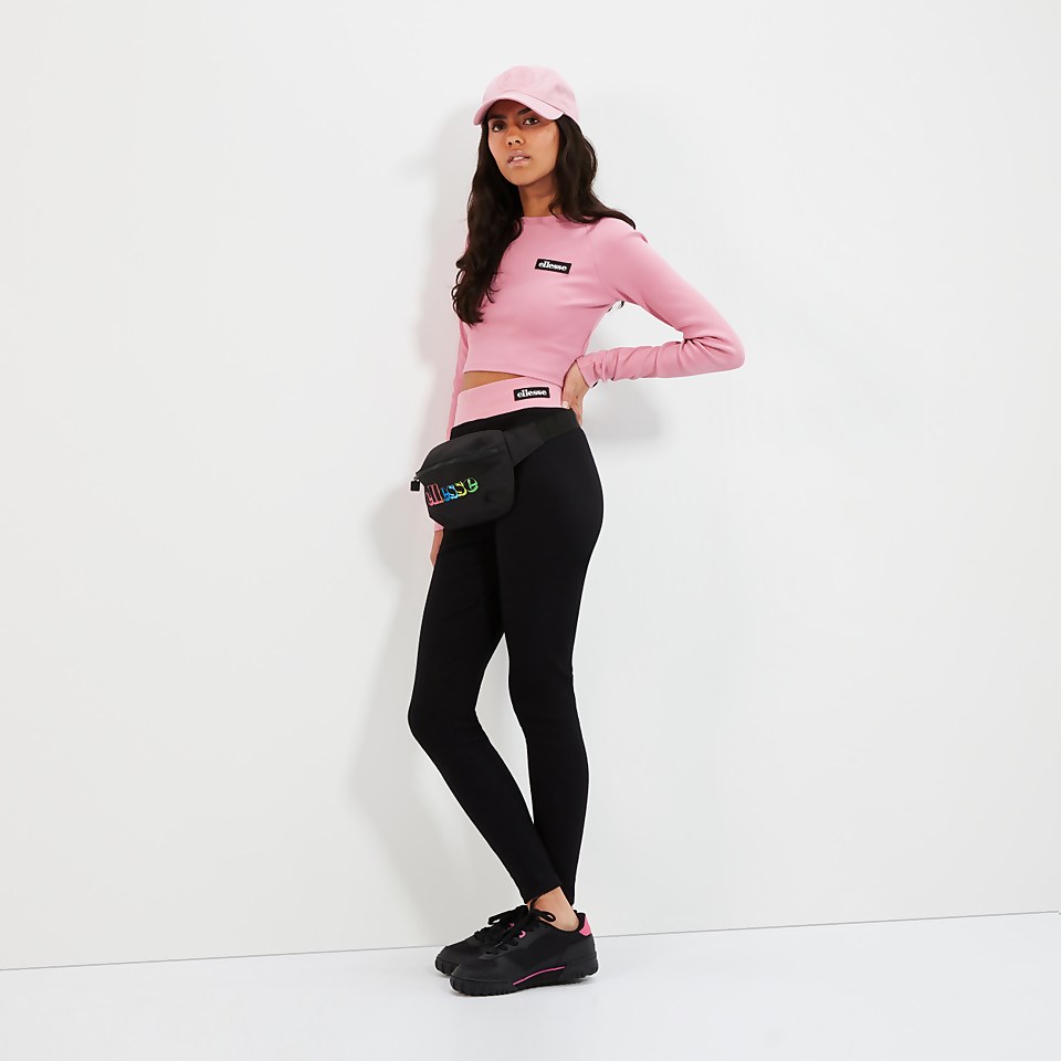 Linny Crop-T-Shirt mit langen Ärmeln Pink für Damen