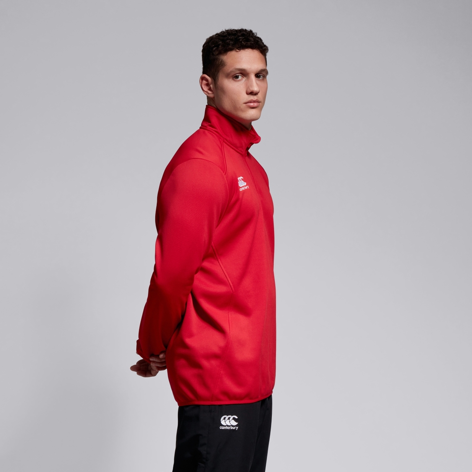 MEN'S CLUB QZ MID LAYER TRAINING TOP RED