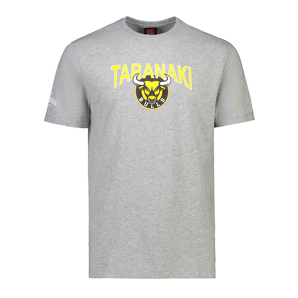 Mens Taranaki Supporters T-Shirt in Grey