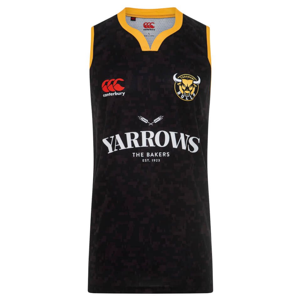 Mens Taranaki Replica Training Singlet in Black