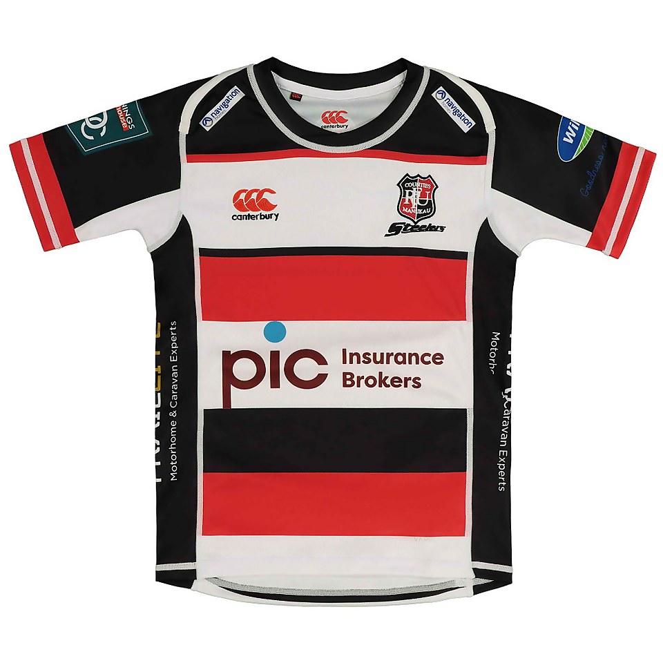 Kids Counties Manukau Replica On Field Jersey in Black