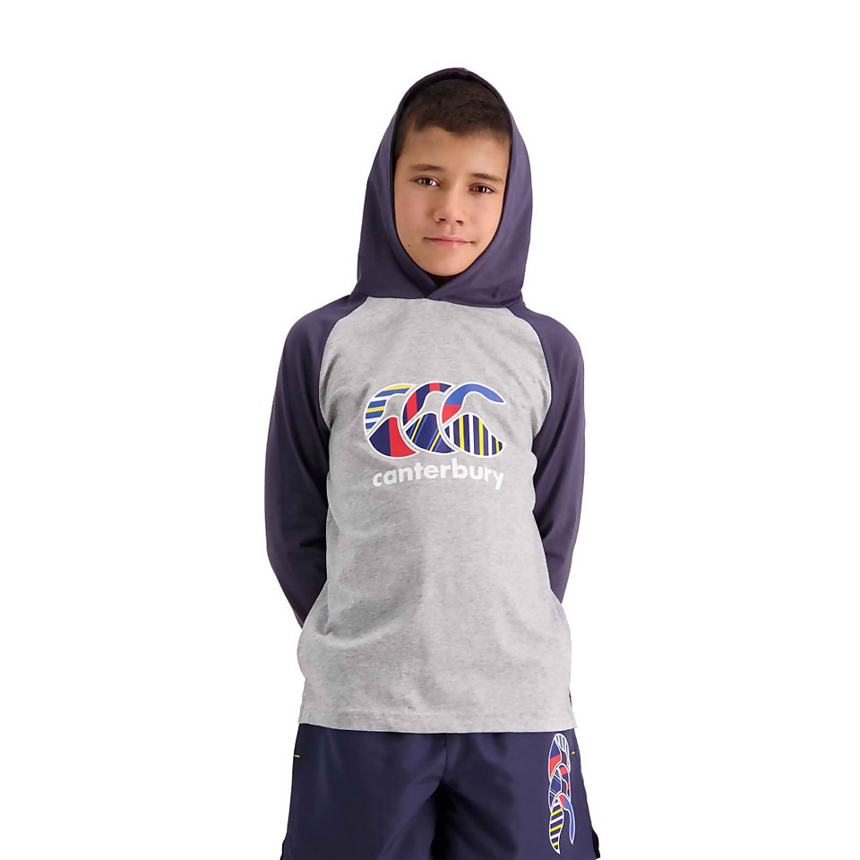 Kids CCC Uglies Hooded Long Sleeve T-Shirt in Grey