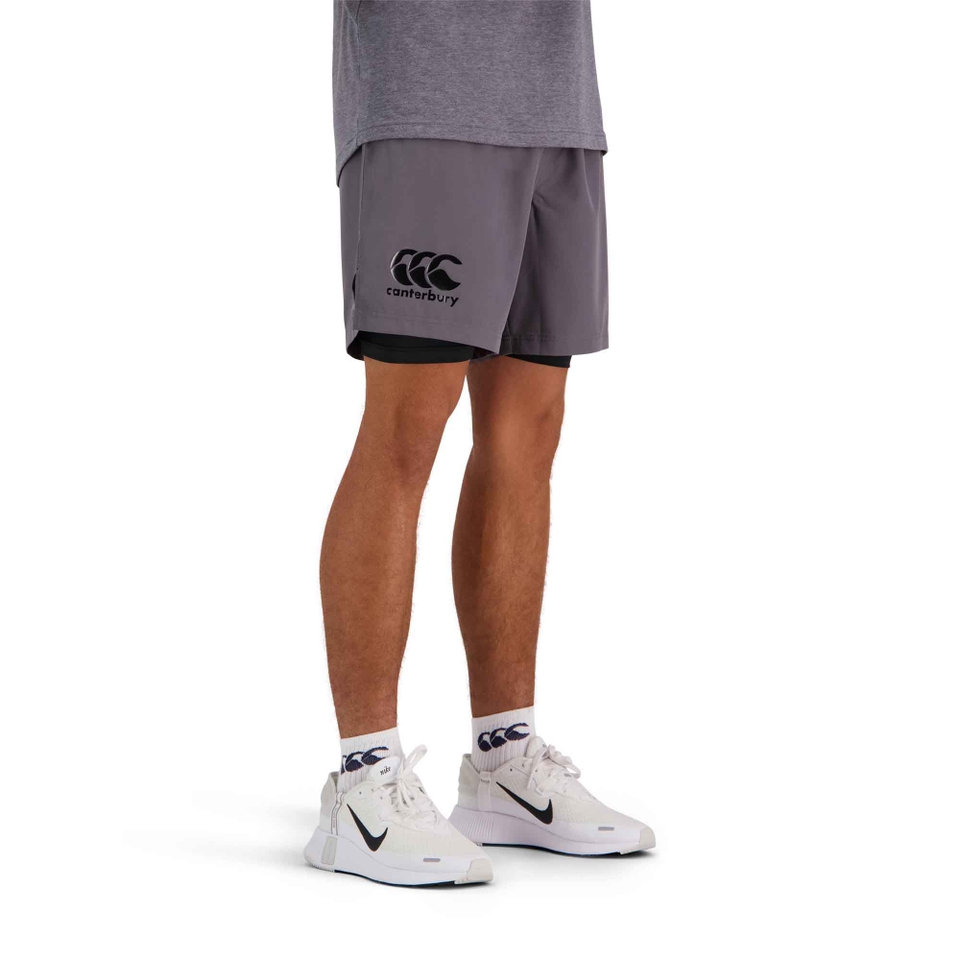 MENS VAPODRI 7" TEMPO 2-IN-1 SHORT IN GREY