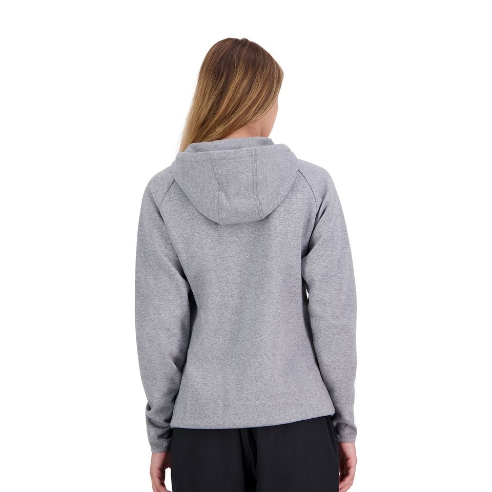 WOMENS VAPODRI FULL ZIP TEMPO HOODED SWEATSHIRT IN GREY