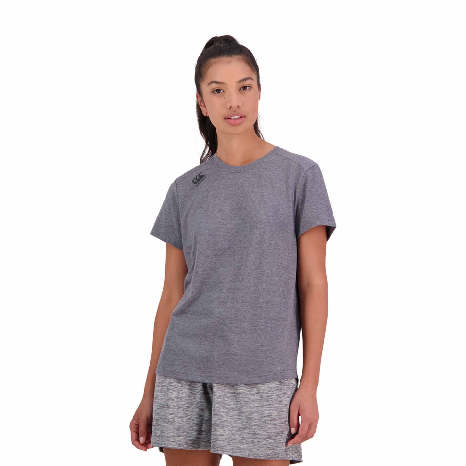 WOMENS VAPODRI SHORT SLEEVE TEMPO T-SHIRT IN GREY