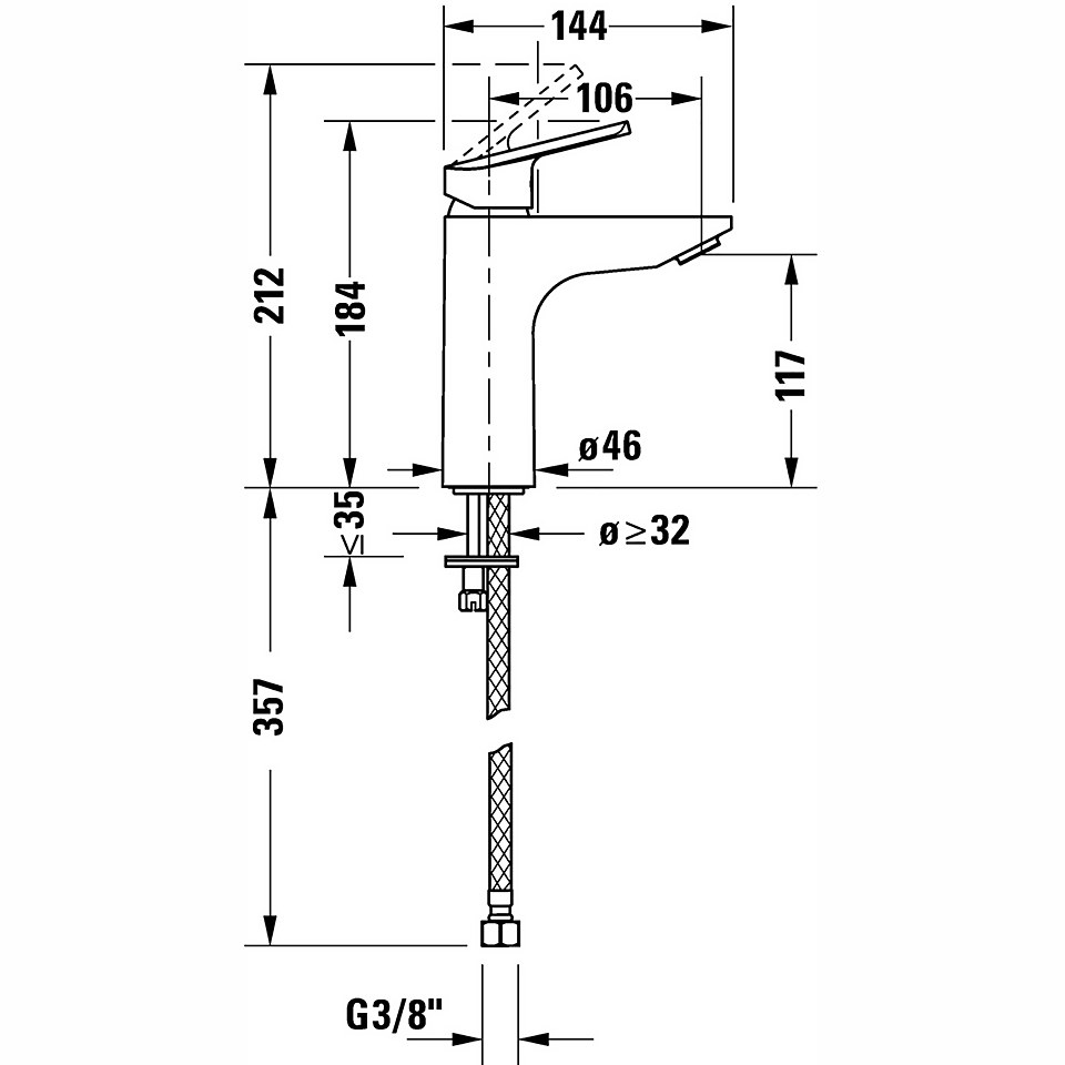 Duravit No.1. Single Lever Basin Mixer Tap