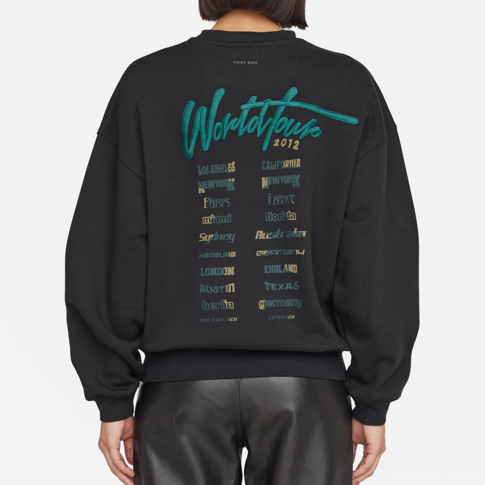 ANINE BING KENNY スウェット ANINE BING Kenny Panther Sweatshirt in Vintage Black | REVOLVE