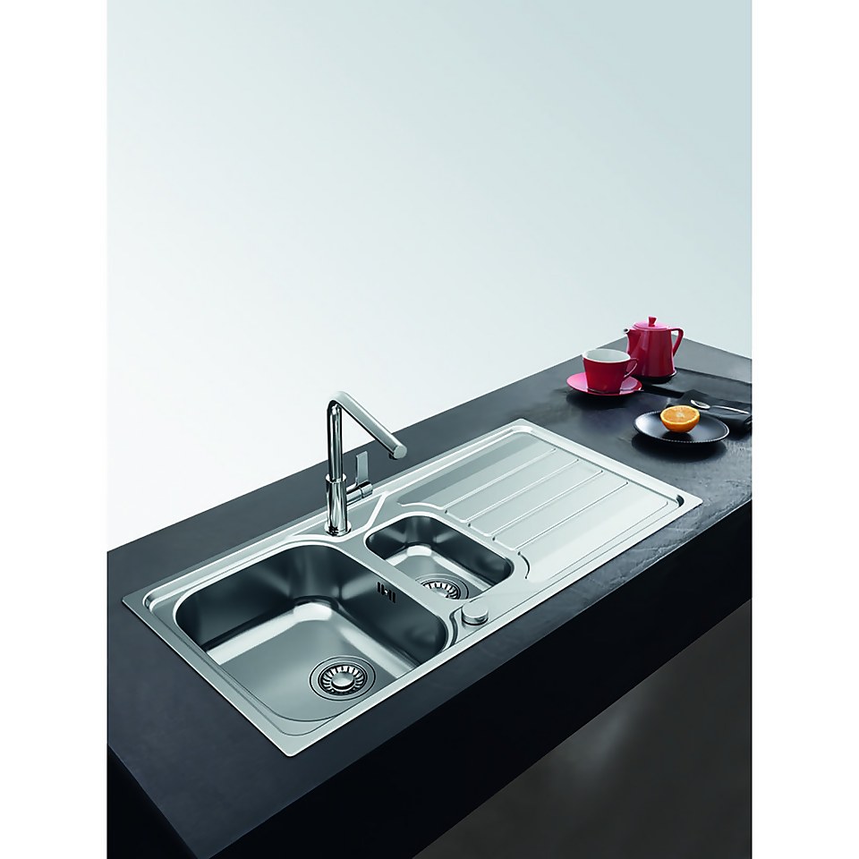 Franke Flash 1.5 Bowl Stainless Steel Reversible Sink