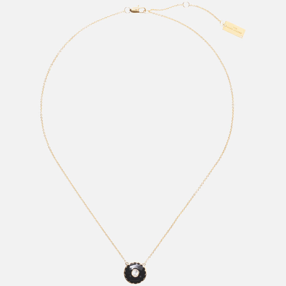 Marc Jacobs The Medallion Gold-Tone, Resin and Crystal Necklace