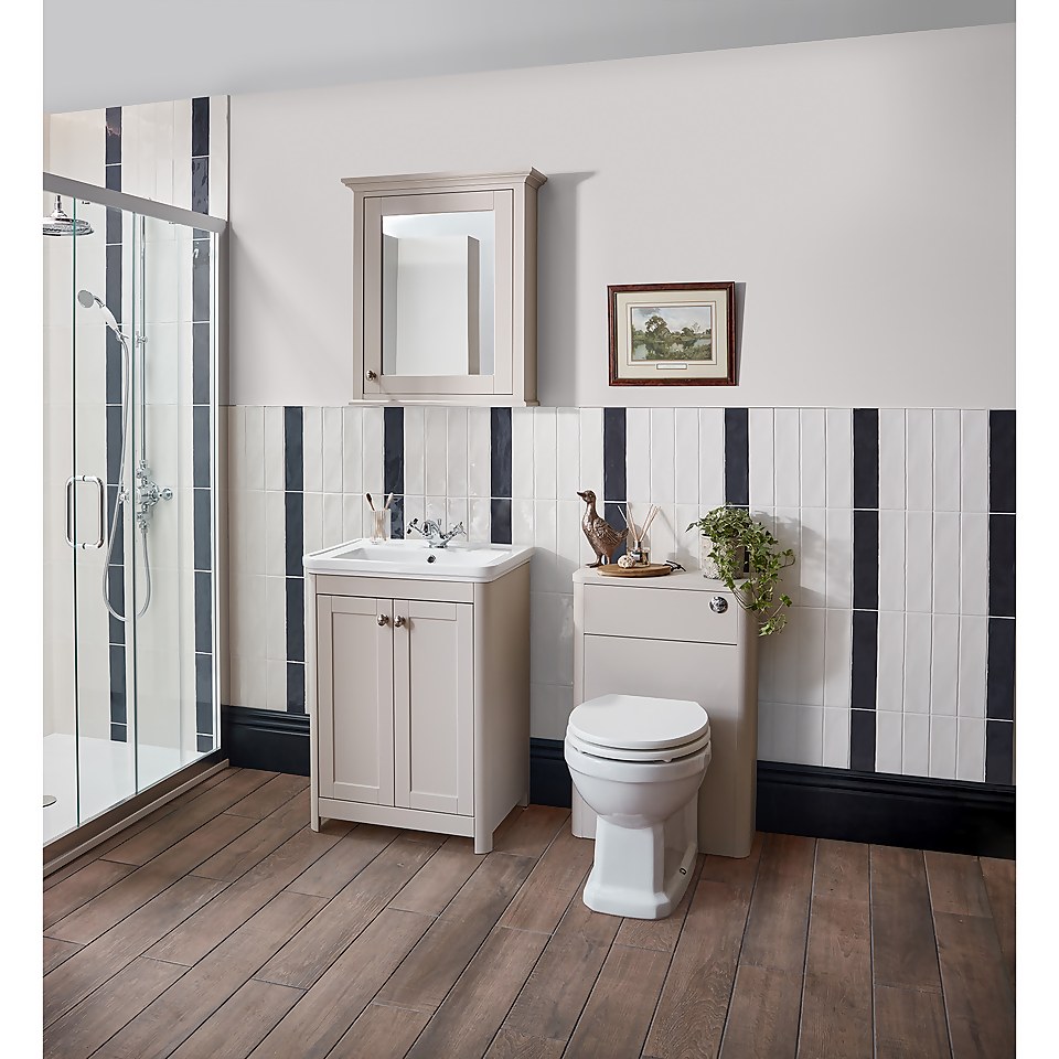 Country Living Wicklow 600 Toilet Unit - Taupe Grey