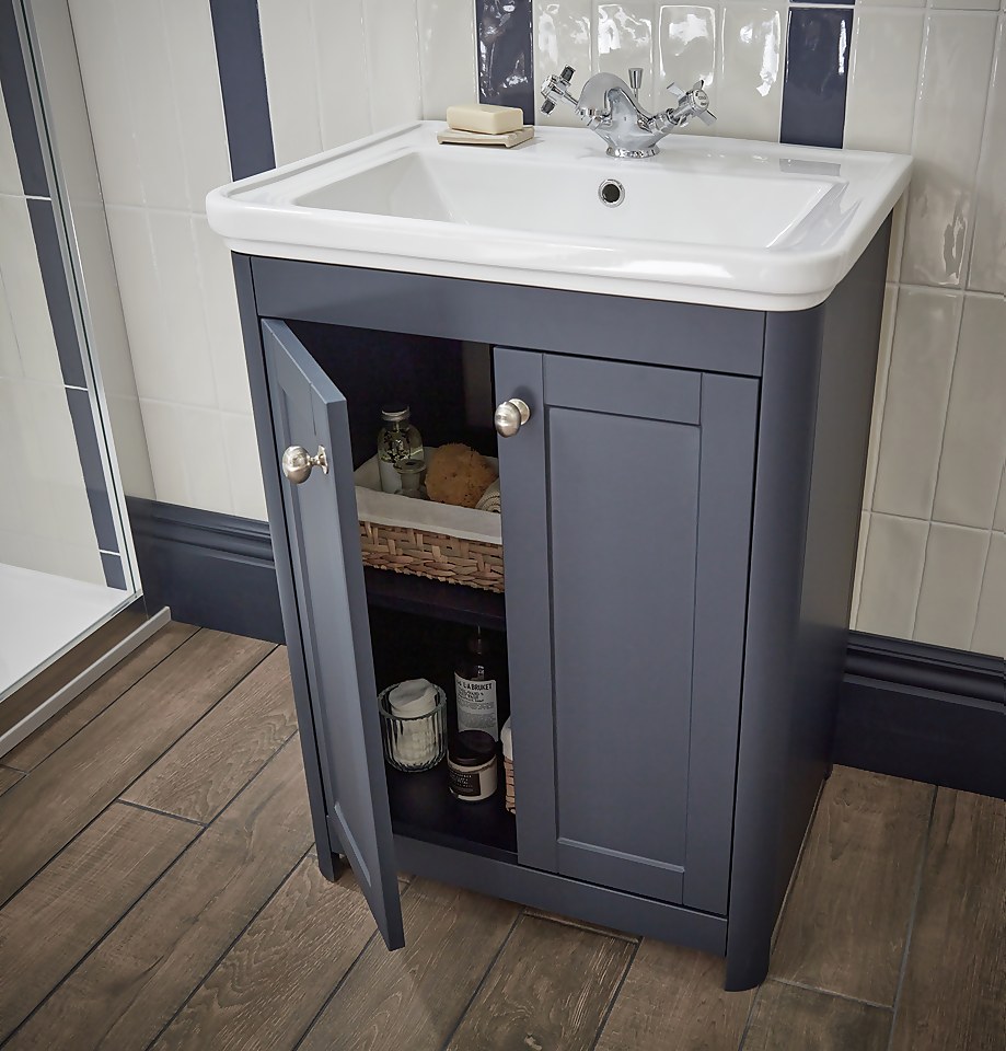 Country Living Wicklow 600 Basin Unit - Navy