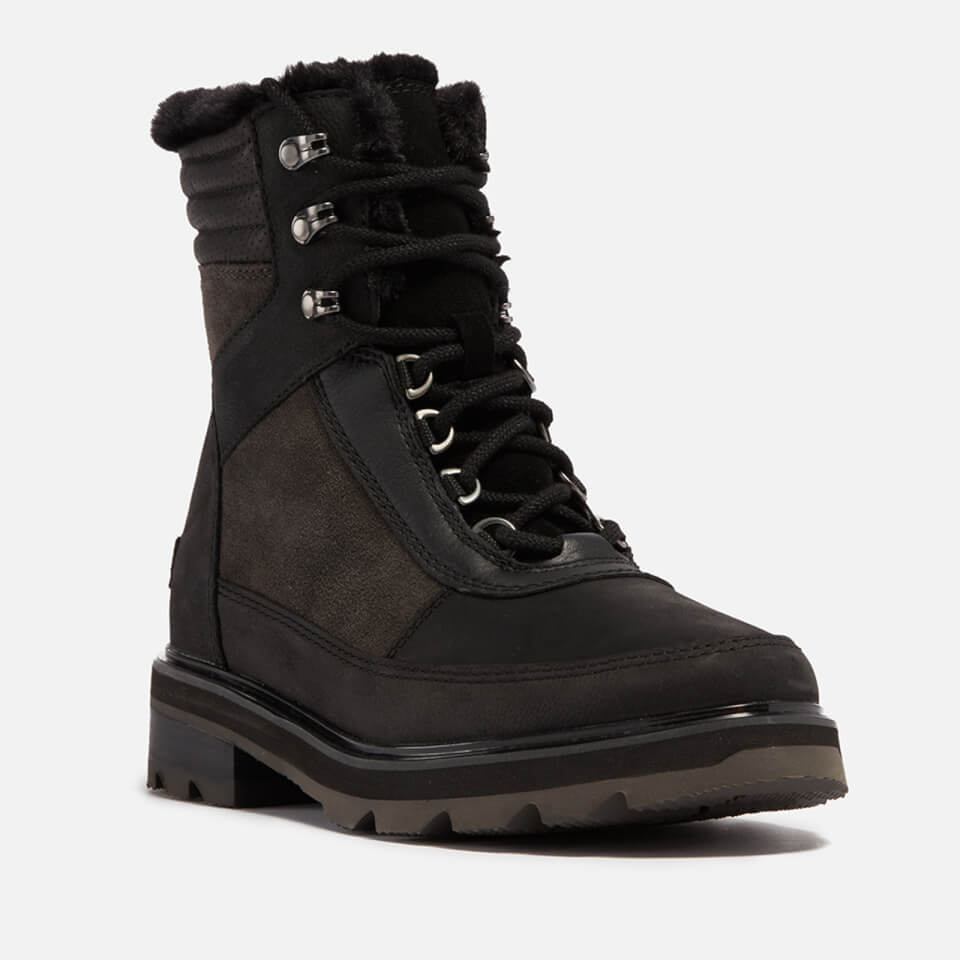 Sorel black outlet leather boots