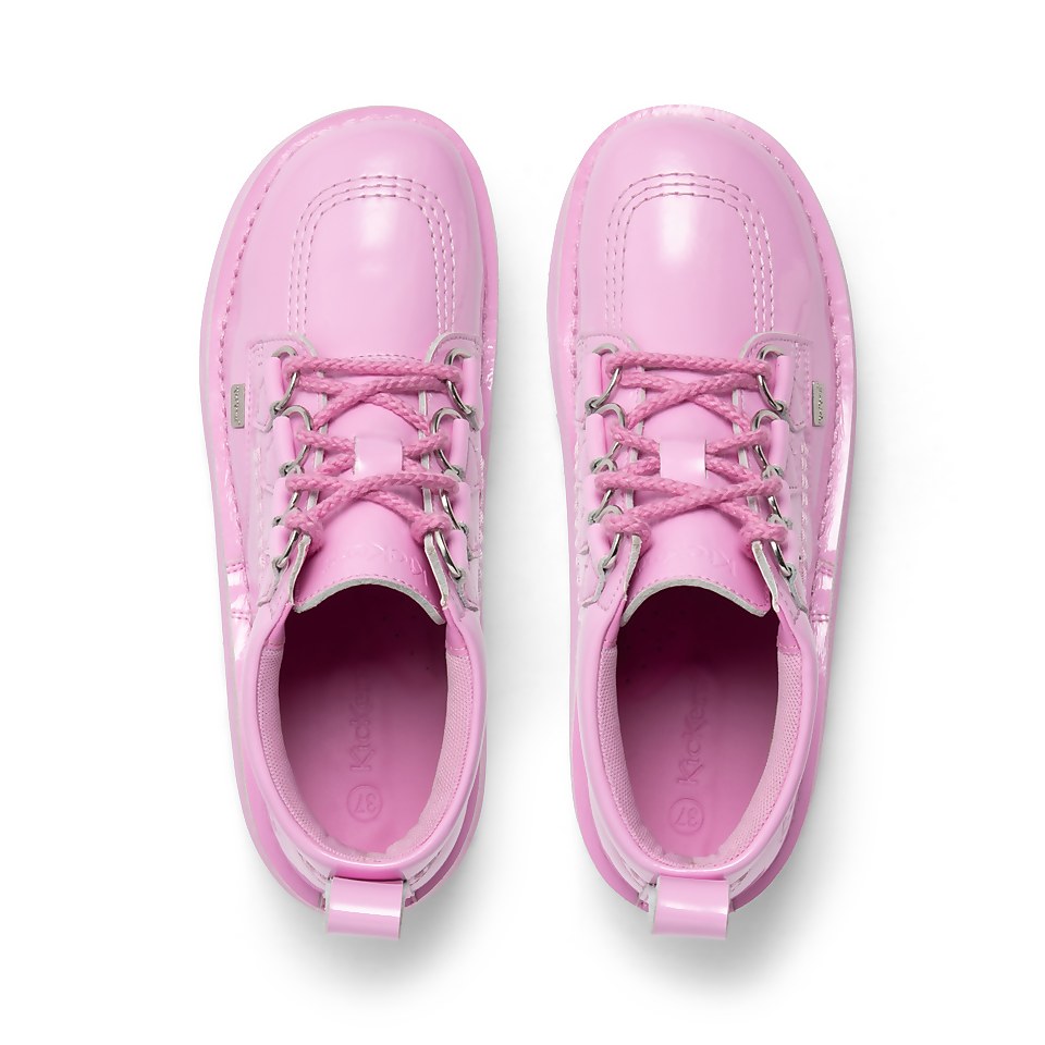 Adult Unisex Kick Boot Platform Patent leather Pink