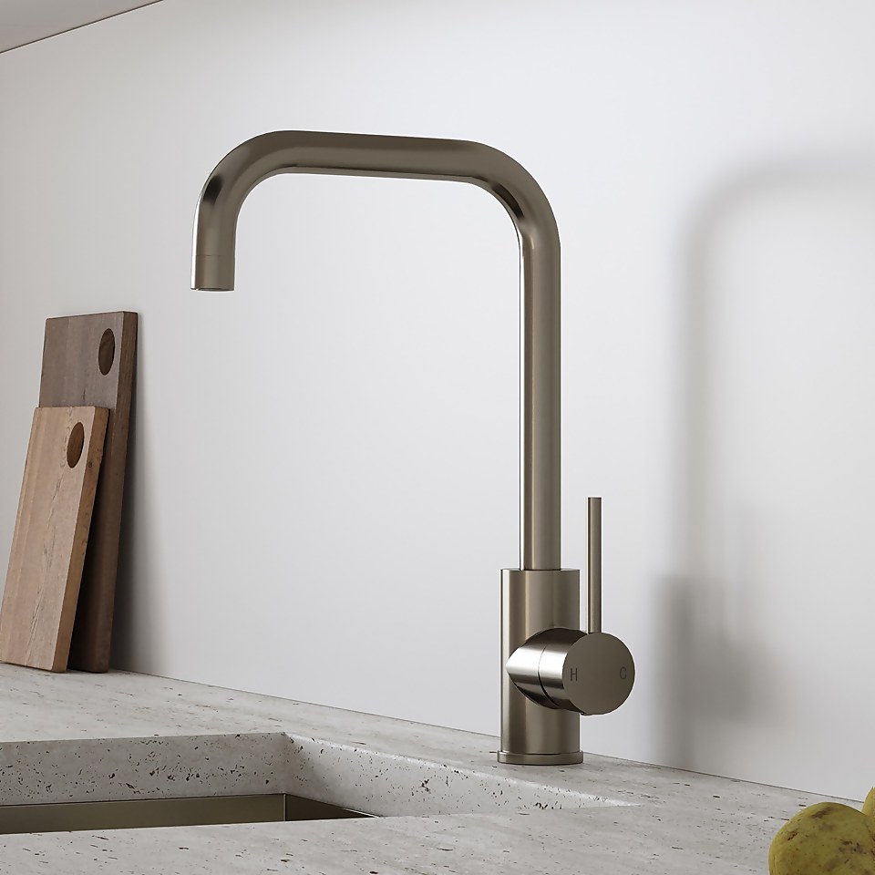 Iona Side Lever Tap - Brushed Steel
