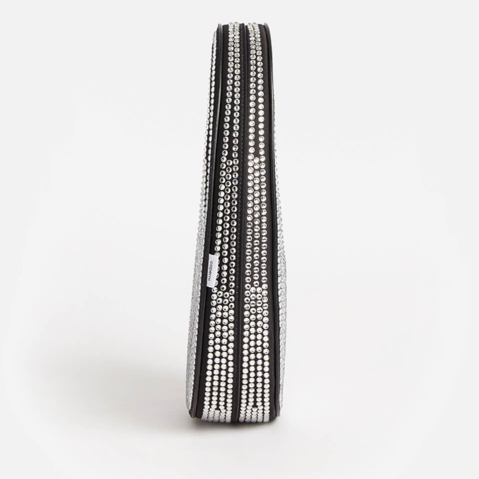 Coperni Mini Swipe Crystal-Embellished Leather Bag