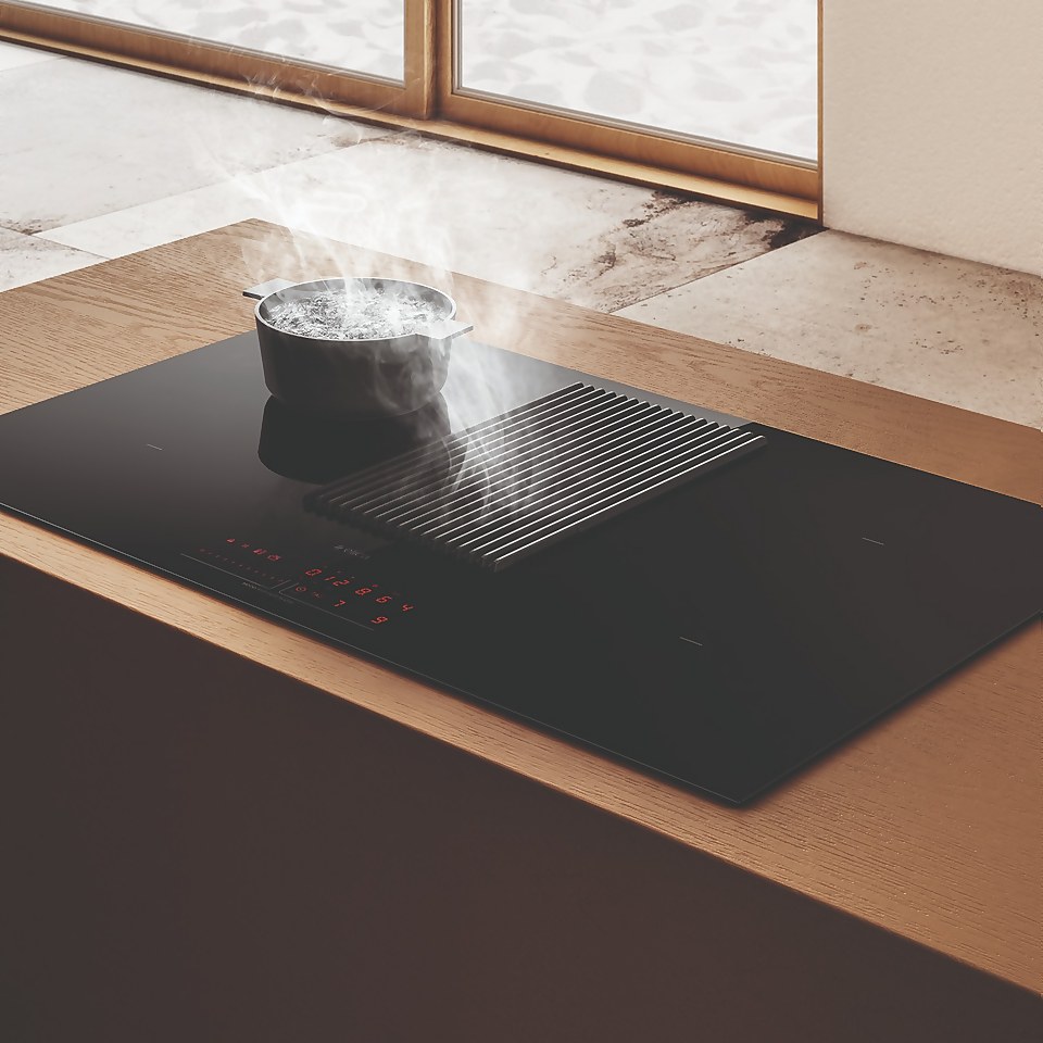 Elica NTPRIMERC 83cm Venting Induction Hob Black Glass For