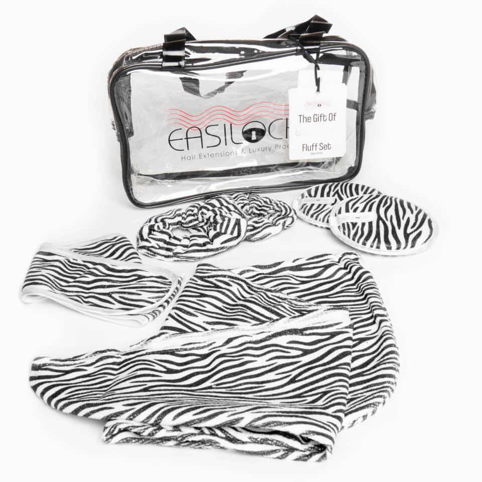 Easilocks Fluffy Set Zebra (Black & White)
