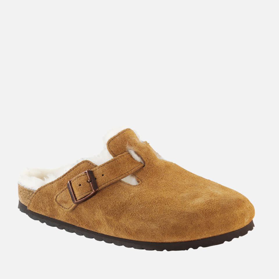 Birkenstock Boston Shearling-Lined Suede Mules