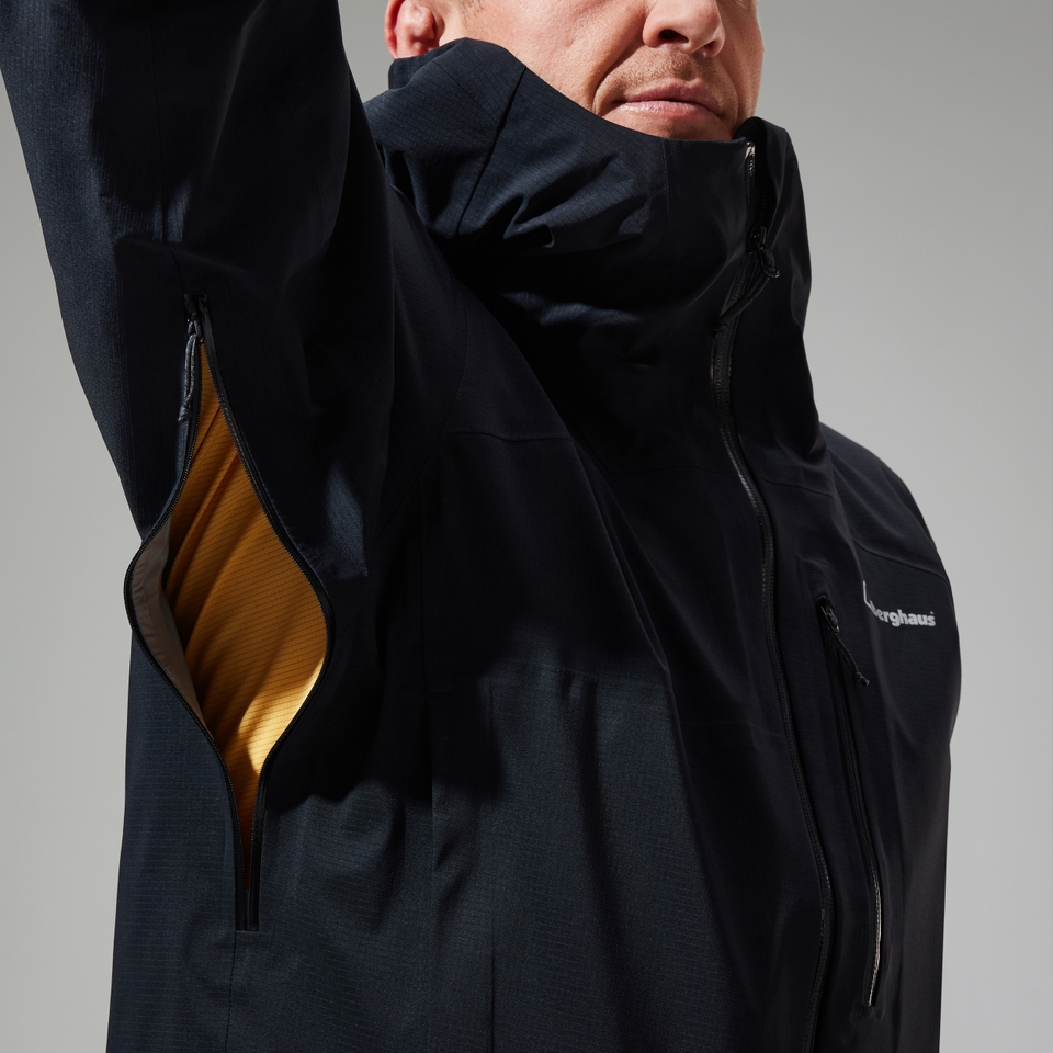 Wasserdichte Truda Flex Herren-Jacke Schwarz