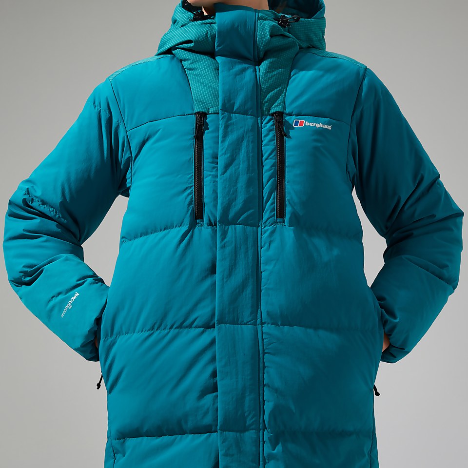 Women's Saffren Duster Hooded Down Insulated Jacket - Turquoise
