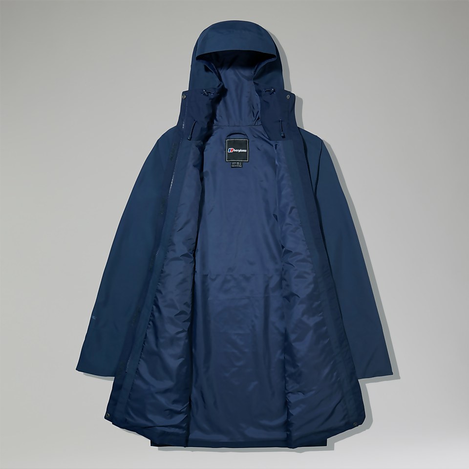 Omeara Lange Jacke für Damen - Dunkelblua