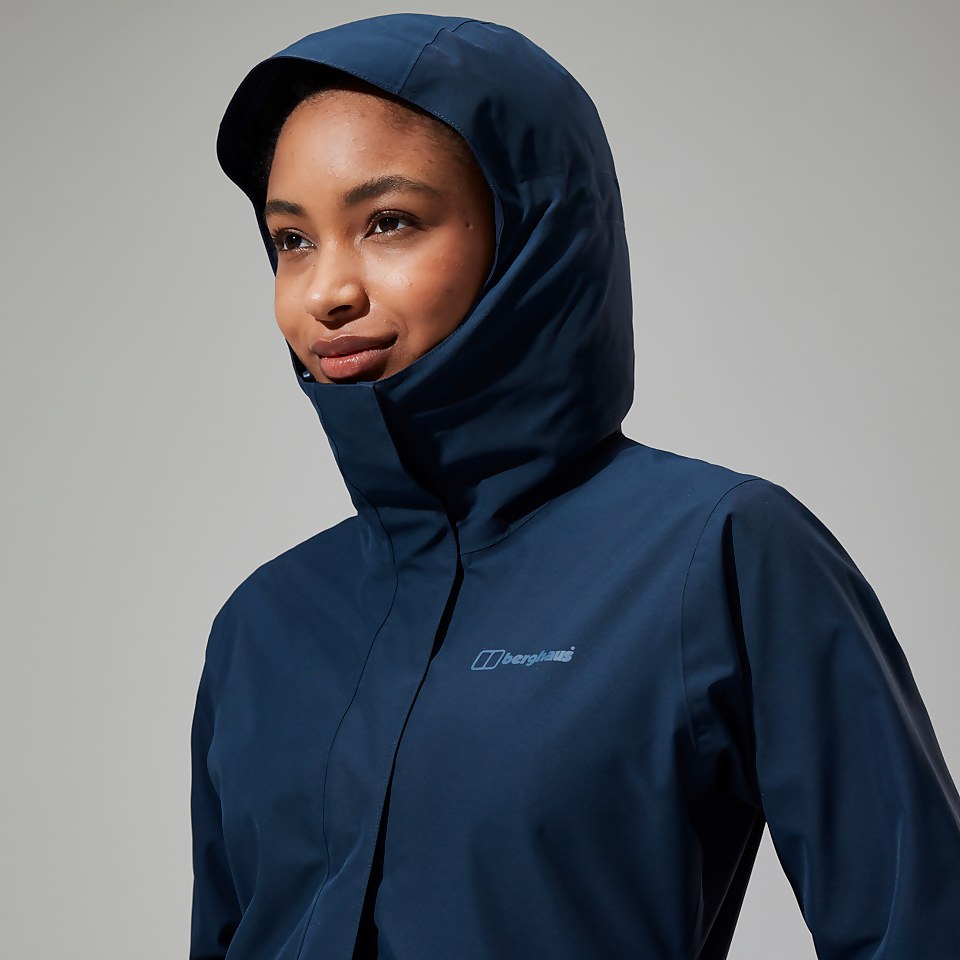 Omeara Lange Jacke für Damen - Dunkelblua