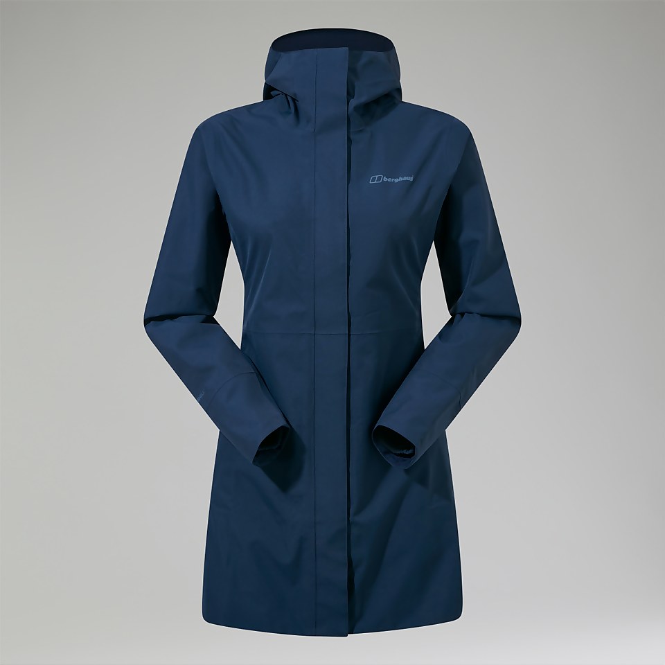 Omeara Lange Jacke für Damen - Dunkelblua