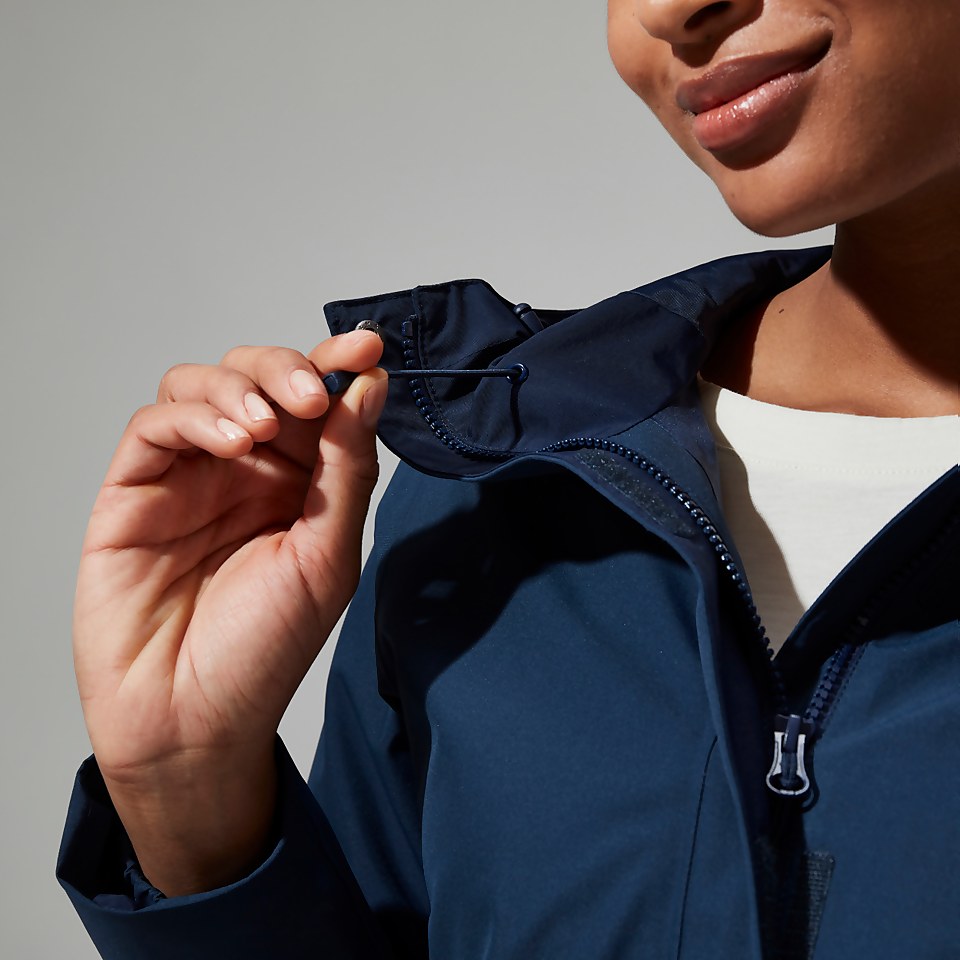 Omeara Lange Jacke für Damen - Dunkelblua