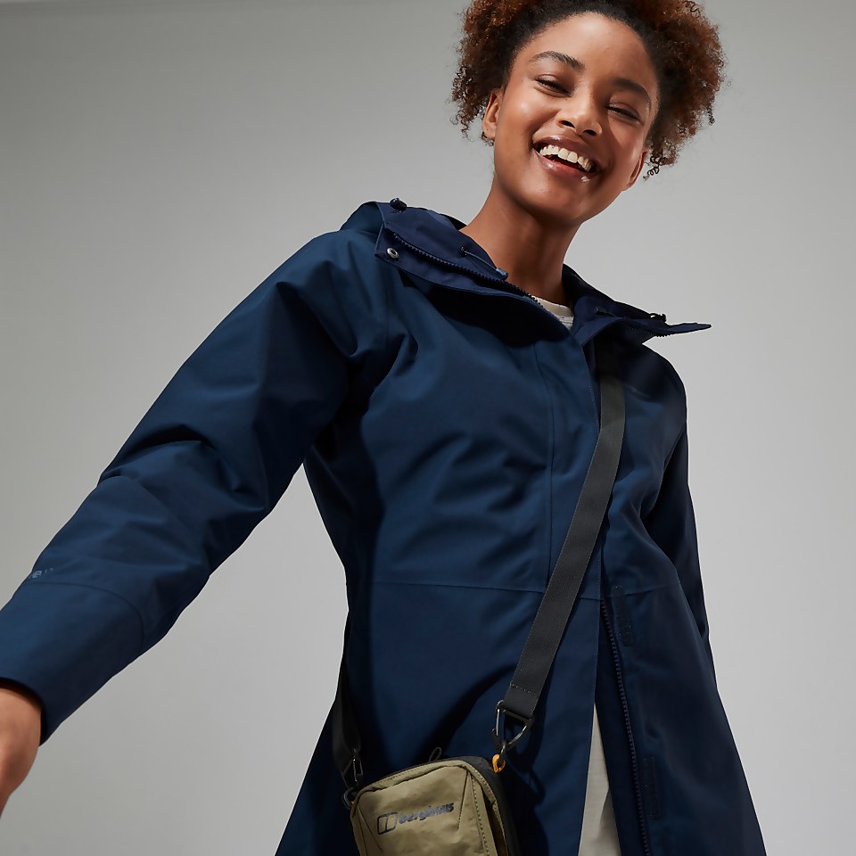 Omeara Lange Jacke für Damen - Dunkelblua