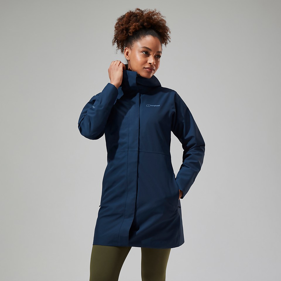 Omeara Lange Jacke für Damen - Dunkelblua