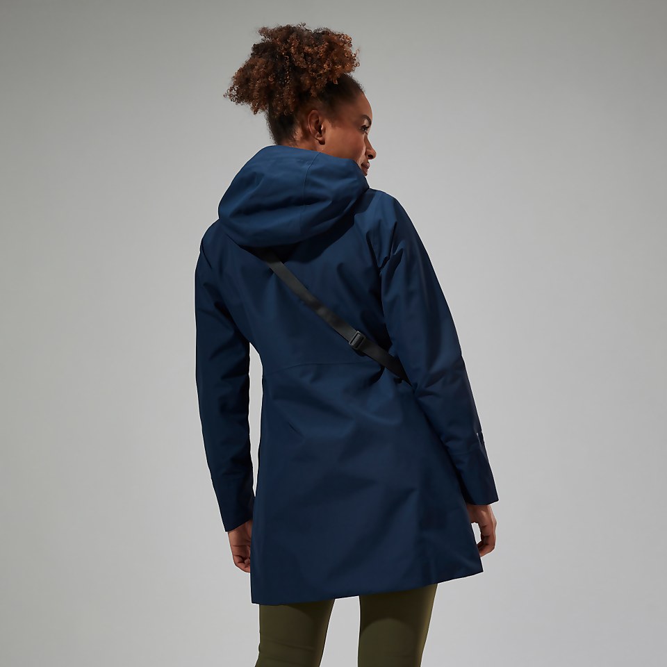 Omeara Lange Jacke für Damen - Dunkelblua