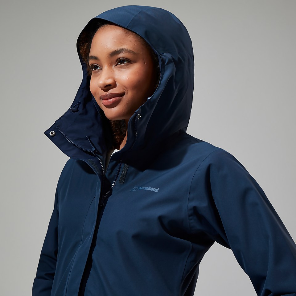 Omeara Lange Jacke für Damen - Dunkelblua