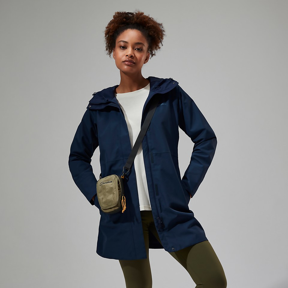 Omeara Lange Jacke für Damen - Dunkelblua