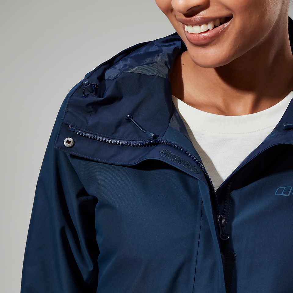 Omeara Lange Jacke für Damen - Dunkelblua